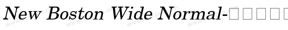New Boston Wide Normal字体转换